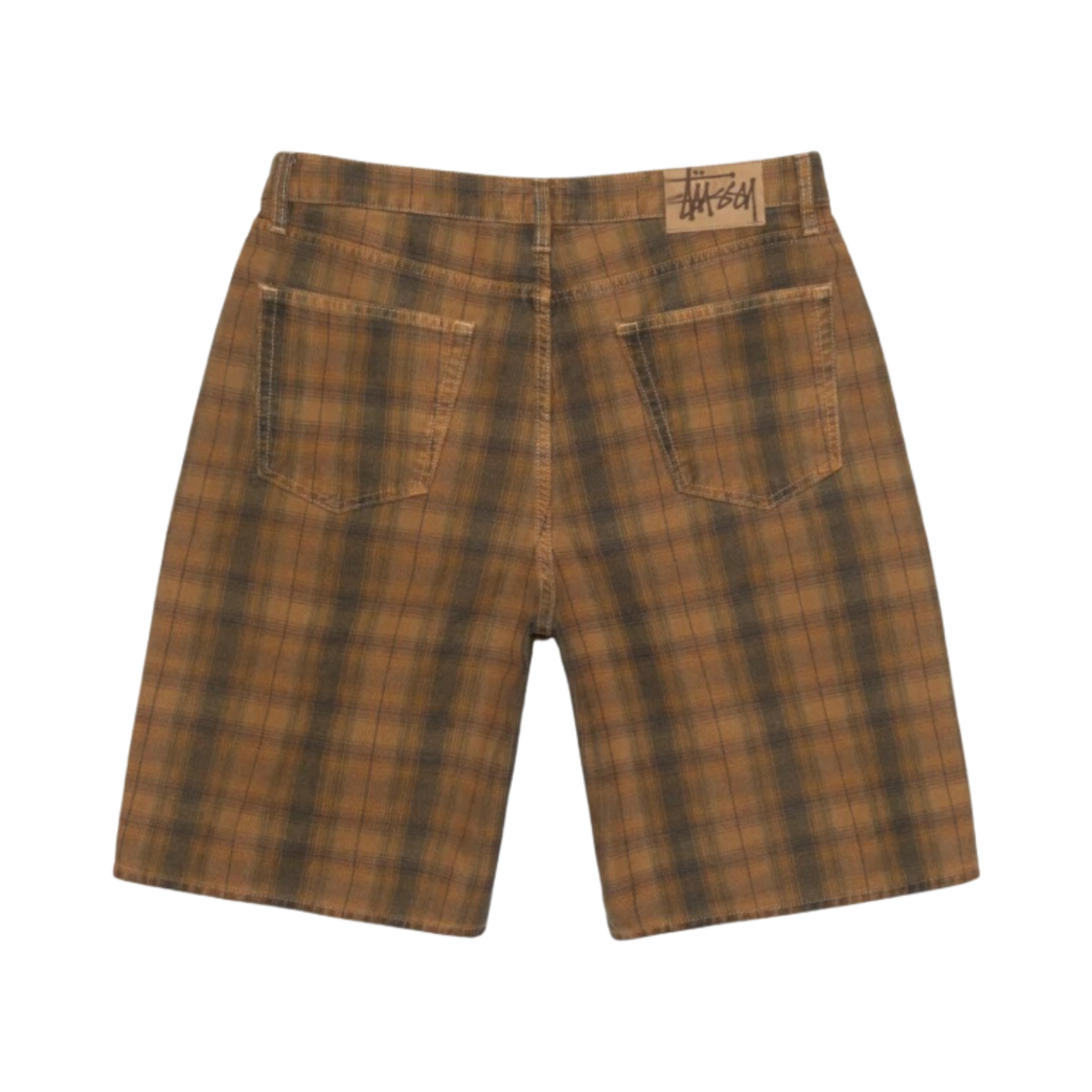 パンツ Stussy Big OL Short Canvas Plaid Brown BIG OL' SHORT CANVAS