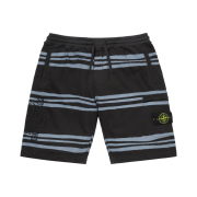 Supreme x Stone Island Warp Stripe Sweatshorts Black - 20FW