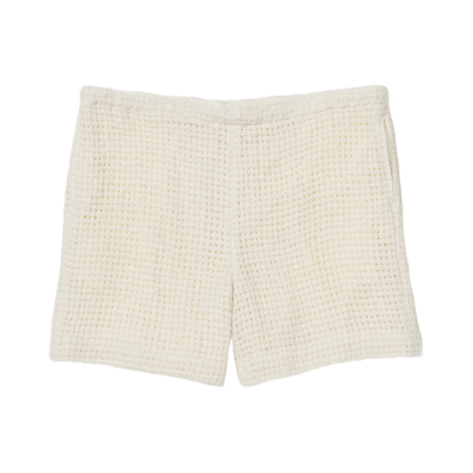 Auralee Homespun Summer Tweed Mesh Shorts Off White