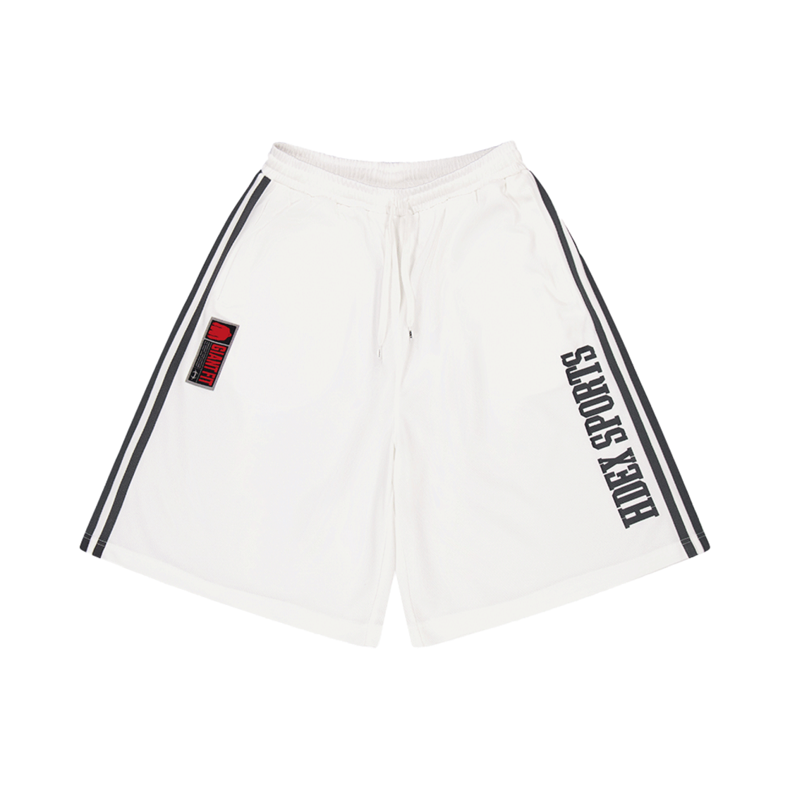 에이치덱스 자이언트핏 매쉬 버뮤다 쇼츠 화이트(HDEX Giant Fit Mesh Bermuda Shorts White)