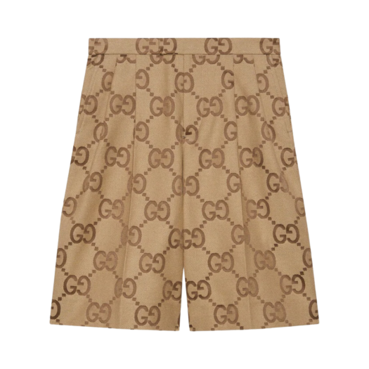 Gucci Jumbo GG Canvas Shorts Beige Ebony