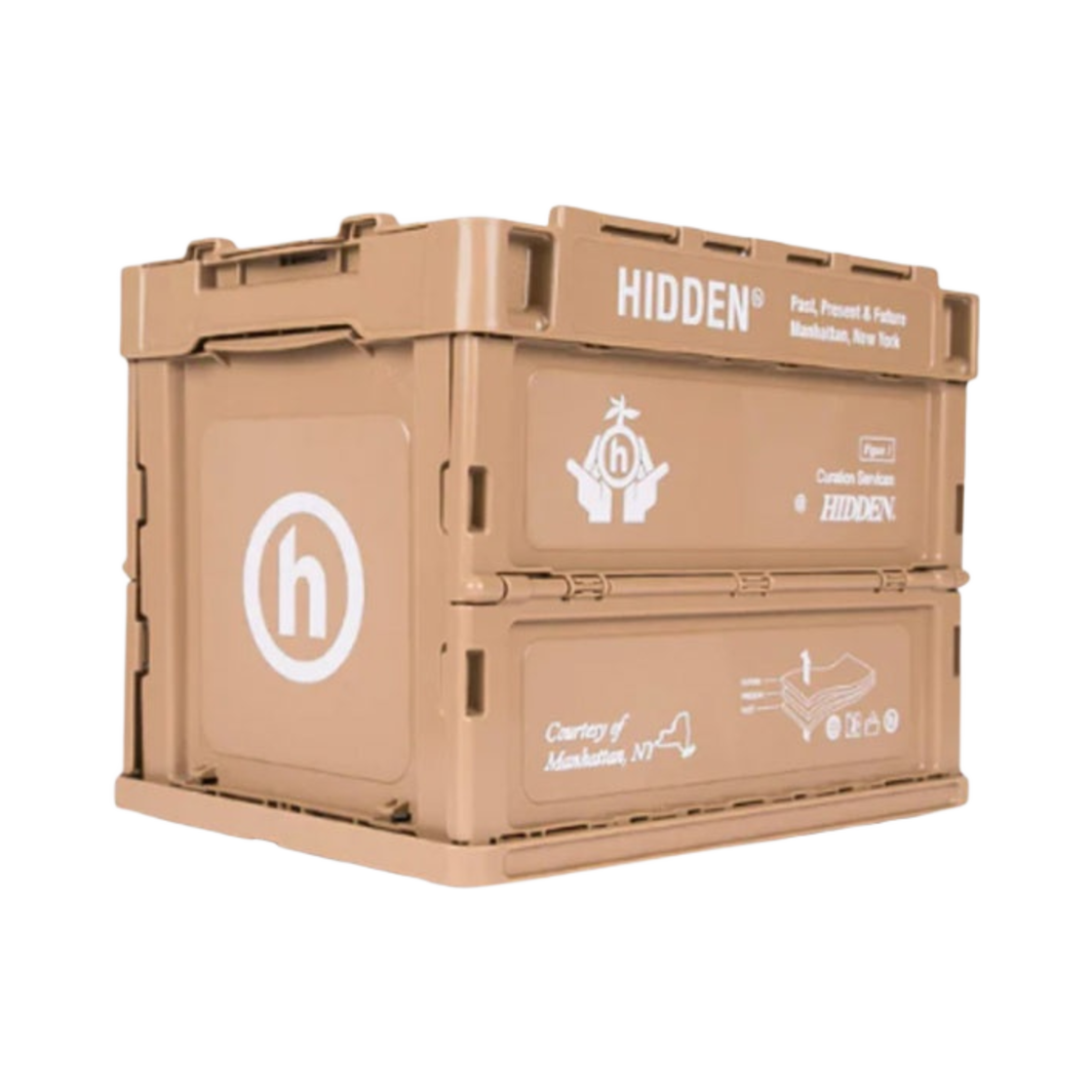 히든 NY 스택에이블 미니 크레이트 탄(Hidden NY Stackable Mini Crate Tan)