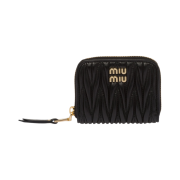 Miu Miu Matelasse Nappa Leather Coin Purse Black