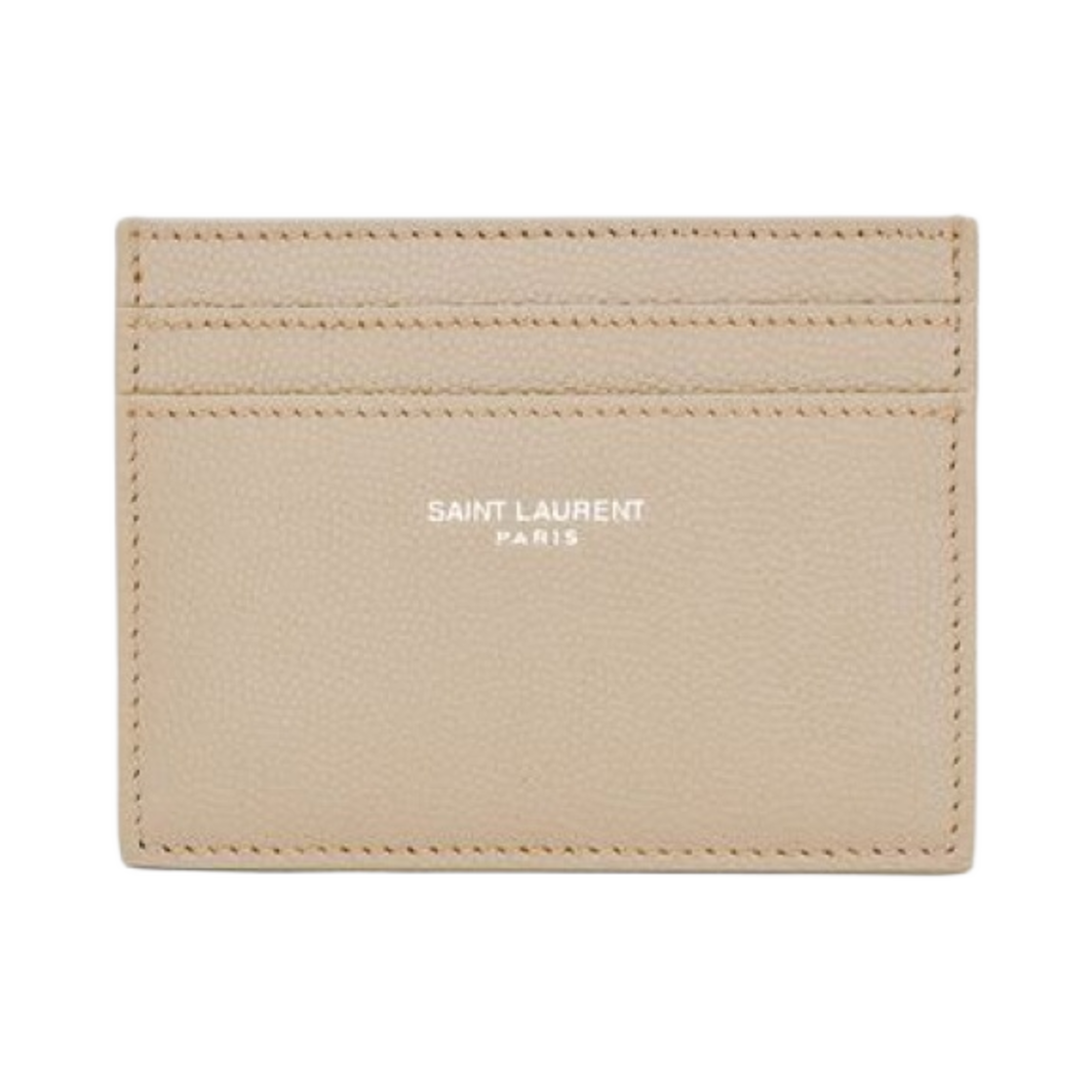 생로랑 그랑 드 뿌드르 엠보스드 레더 파리 카드 케이스 씨 솔트(Saint Laurent Paris Credit Card Case in Grain De Poudre Embossed Leather Sea Salt) - 1