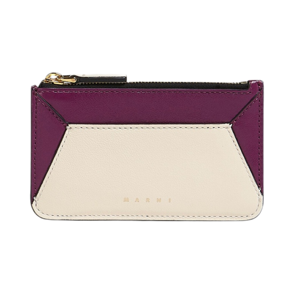 마르니 레더 카드 케이스 플럼 쉘(Marni Leather Card Case Plum Shell) - 1