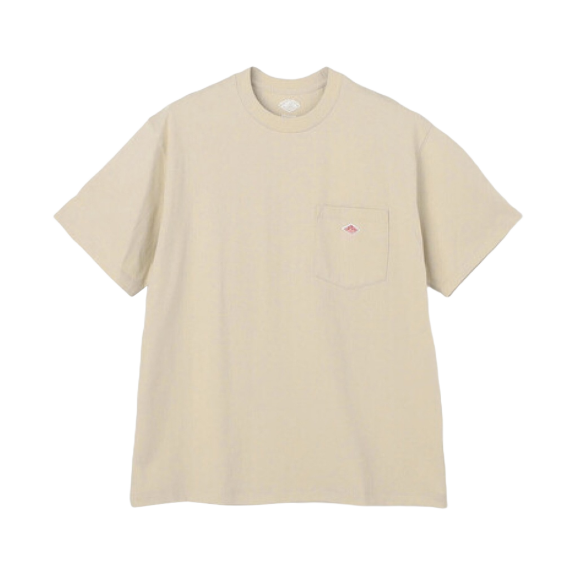 단톤 플레인 숏슬리브 포켓 티셔츠 삭스 그레이지(Danton Plain Short Sleeve Pocket T-Shirt Greige)