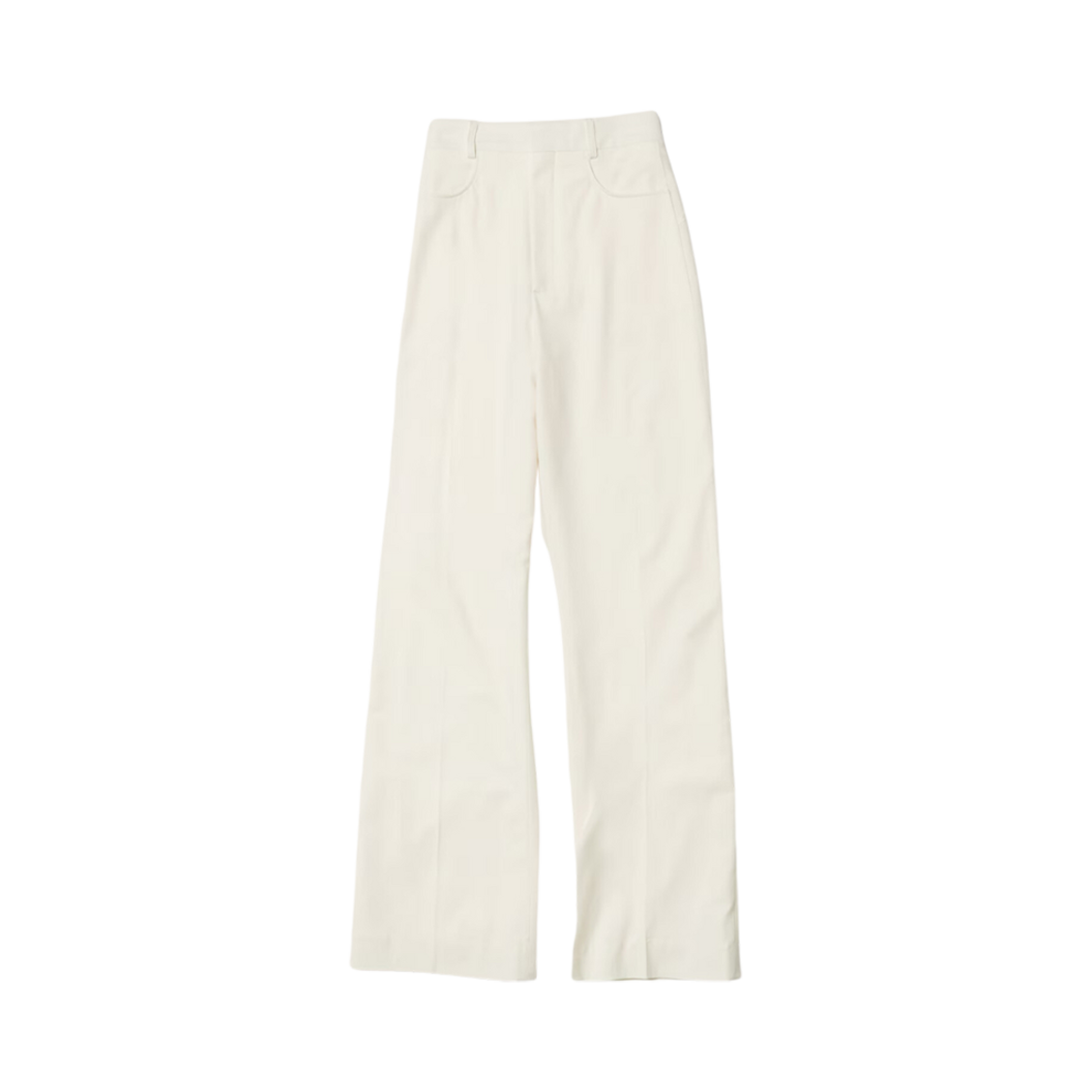(W) 자크뮈스 르 판탈론 소지 하이 웨이스트 플레어 팬츠 오프 화이트((W) Jacquemus Le Pantalon Sauge High-Waisted Flare Pants Off White) - 1