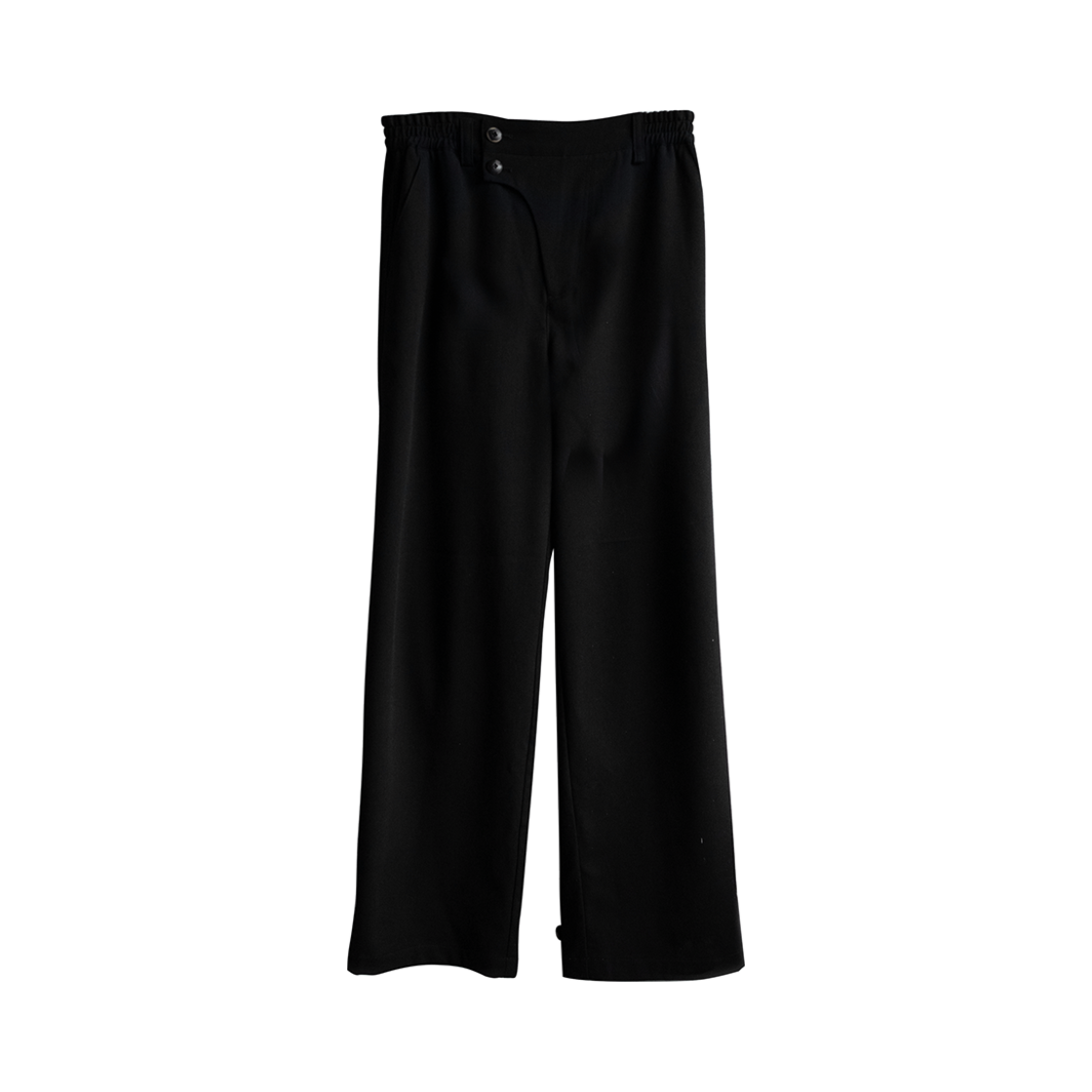 25SSLP02BLA NA A NANA Curved Fly Slacks Black
