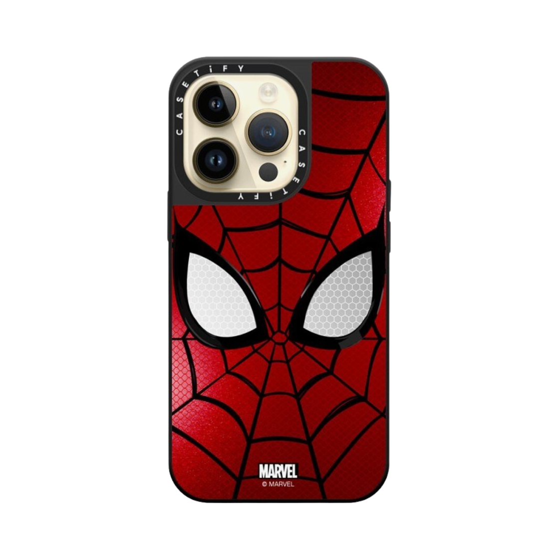 케이스티파이 x 마블 아이폰 스파이더맨 마스크 맥세이프 미러 케이스 실버 미러 블랙 범퍼(Casetify x Marvel iPhone Spider-Man Mask Magsafe Mirror Case Silver Mirror Black Bumper) - 4
