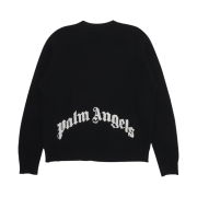 Palm Angels Curved Logo Sweater Black