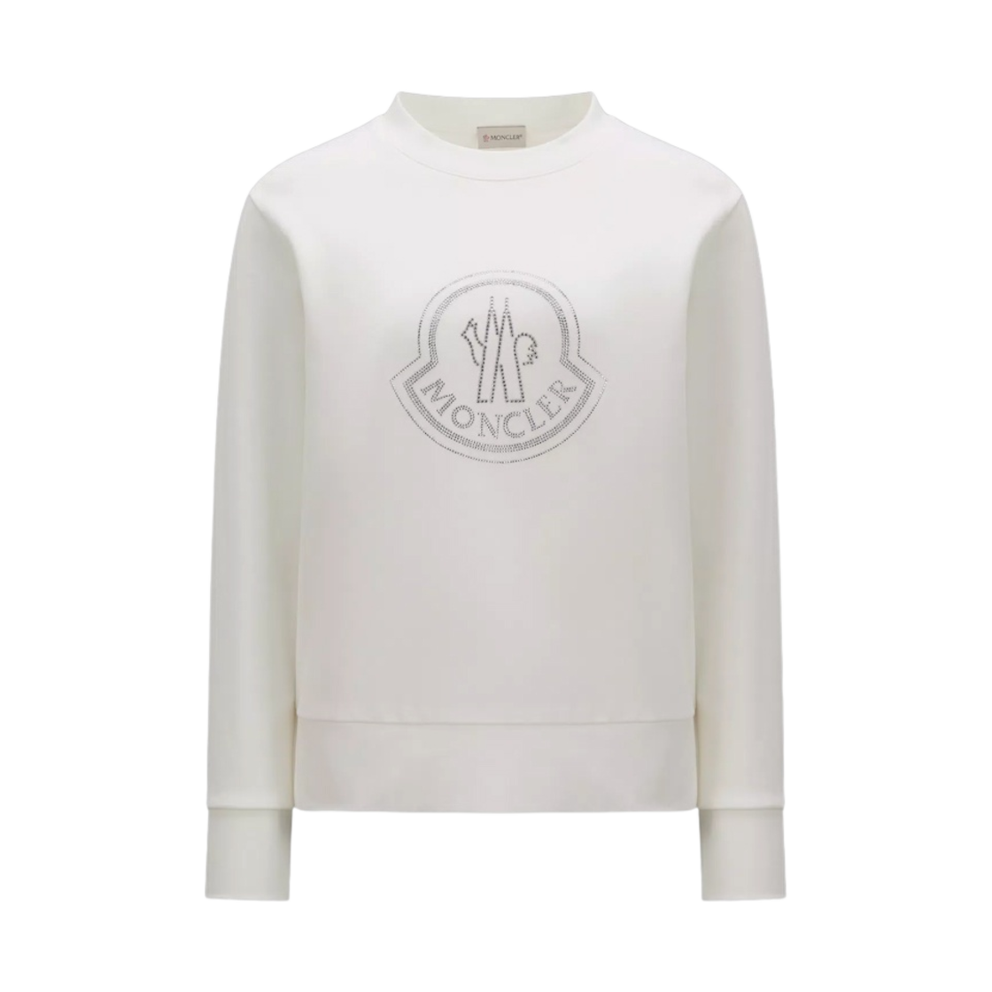 I2-093-8G00053-899TR-033 (W) Moncler Crystal Logo Sweatshirt White - 23FW