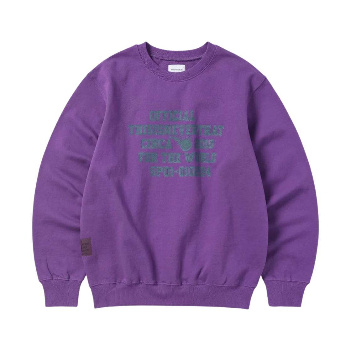 디스이즈네버댓 포 더 월드 크루넥 퍼플(Thisisneverthat For The World Crewneck Purple) - 1