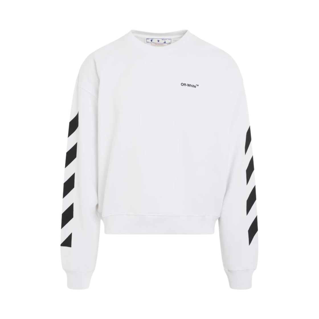 오프화이트 다이애그널 헬베티카 오버사이즈 스웨트셔츠 화이트(Off-White Diagonal Helvetica Oversized Sweatshirt White) - 1