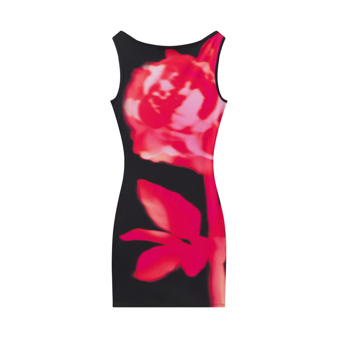 (W) 카이 x 이오네스 스무스 스트레치 탱크 미니 드레스 블랙 피오니((W) Khy x Ioannes Smooth Stretch Tank Mini Dress Black Peony)