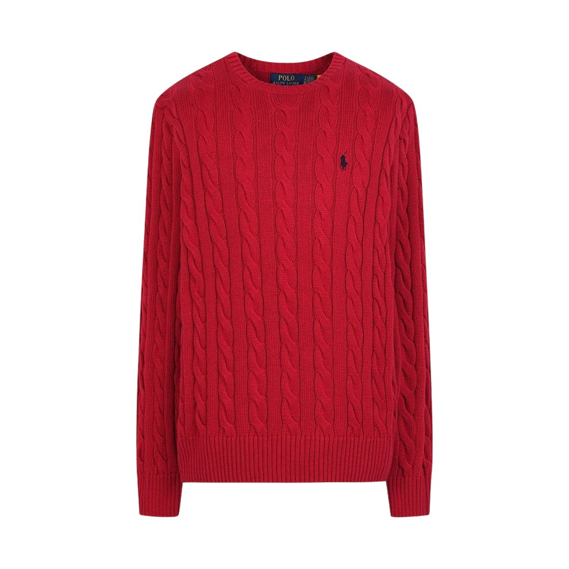 [30%적립] 폴로 랄프 로렌 케이블 니트 코튼 스웨터 레드 - 24FW([30%적립] Polo Ralph Lauren Cable Knit Cotton Sweater Red - 24FW)