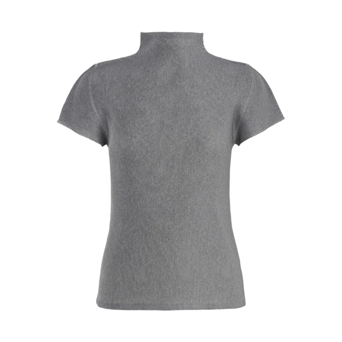 FK106-16 (W) Pleats Please Issey Miyake Mist Basics Top Light Gray