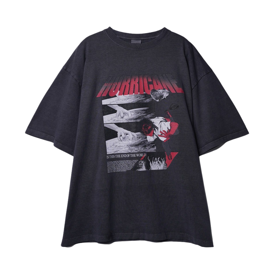 논플로어 얼스 허리케인 티셔츠 워시드 차콜