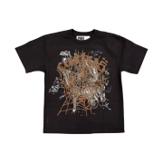 Travis Scott Cactus Jack x Sp5der Airbrush T-Shirt Black