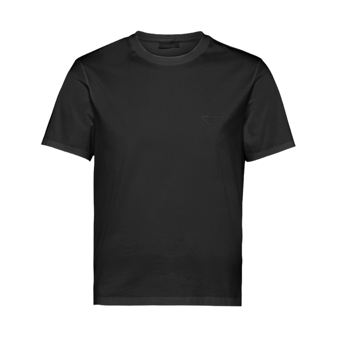 프라다 스트래치 코튼 티셔츠 블랙(Prada Stretch Cotton T-Shirt Black)