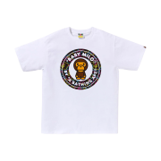 BAPE Neon Camo Milo Busy Works T-Shirt White