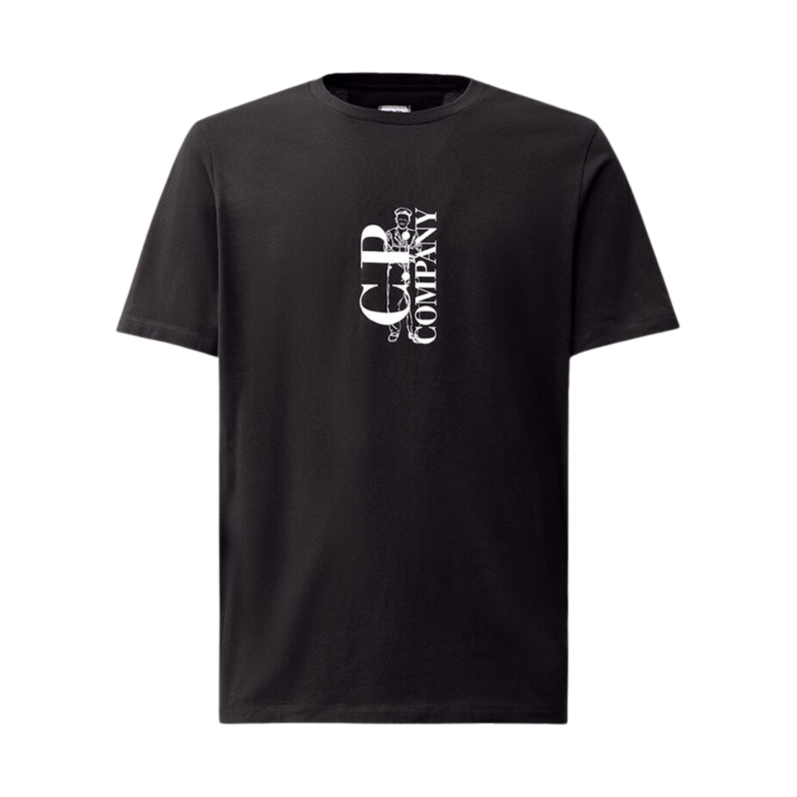 18CMTS138A005100W888 C.P. Company 30/1 Jersey Vertical T-Shirt Total Eclipse Blue - 25SS