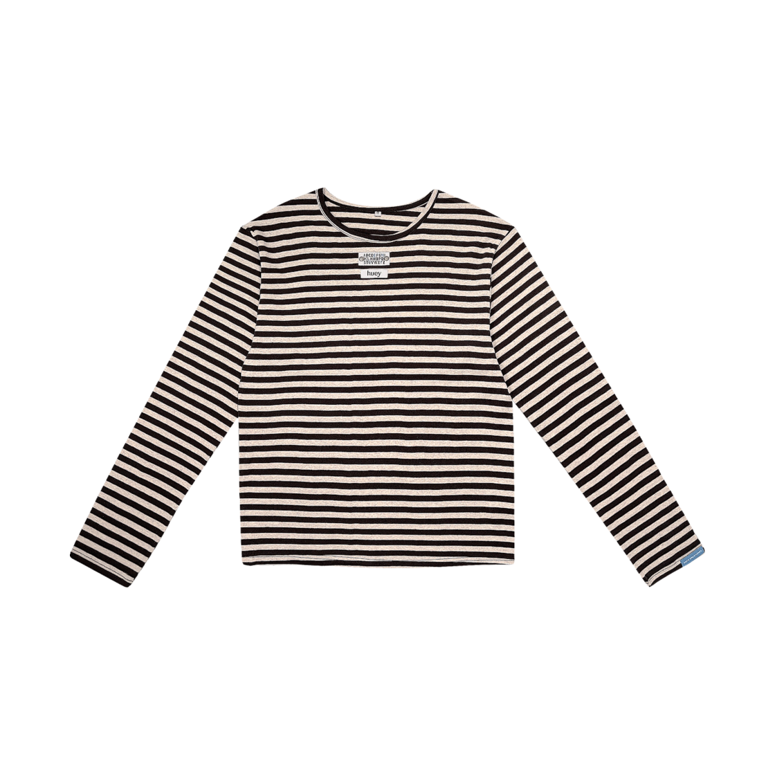 휴이 스트라이프 보더티 오트밀 브라운(Huey Stripe Border Tee Oatmeal Brown)