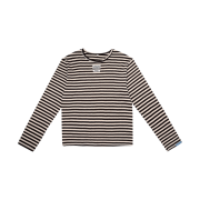 Huey Stripe Border Tee Oatmeal Brown