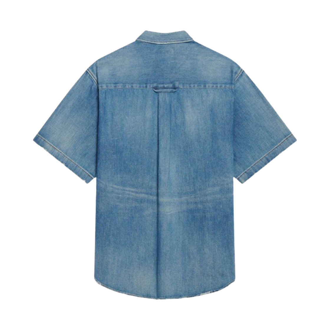 발렌시아가 재패니스 소프트 데님 레귤러 숏슬리브 셔츠 블루(Balenciaga Japanese Soft Denim Regular Short Sleeve Shirt Blue) - 2