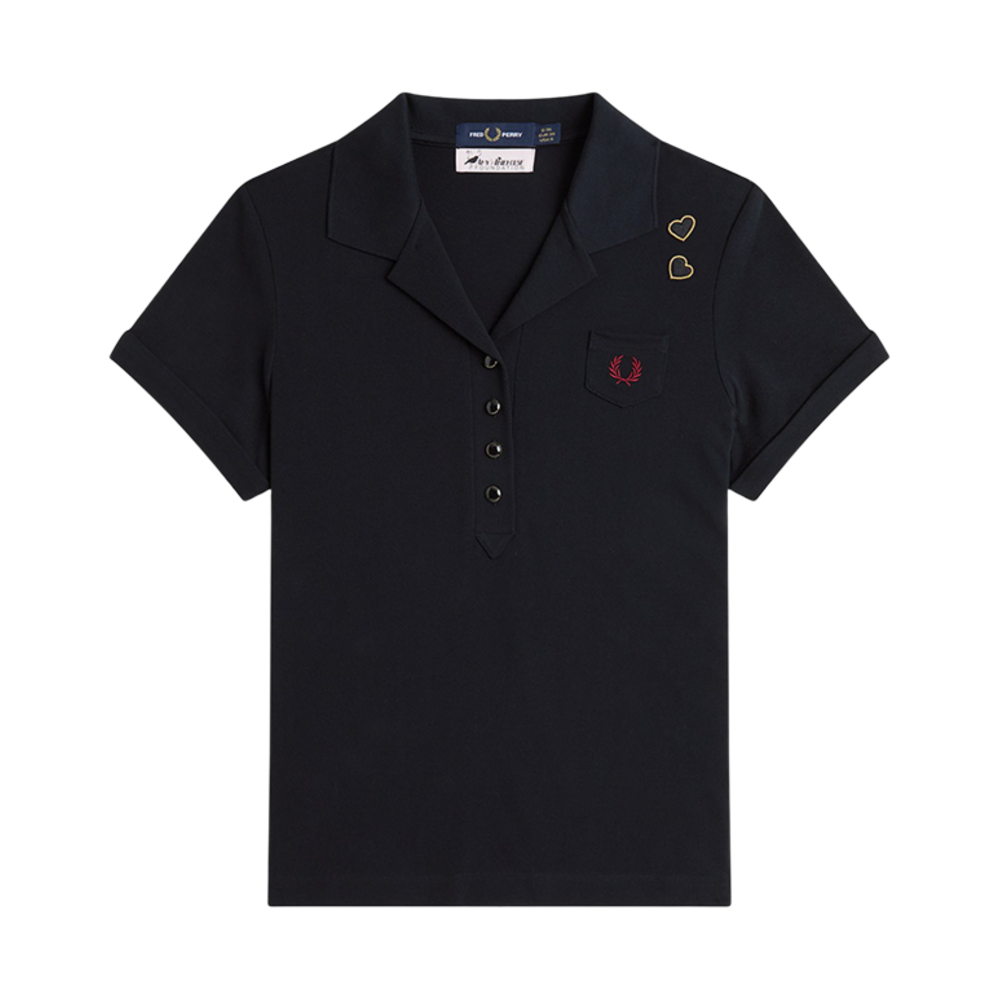 AFPF2519101-102 Fred PerryxAmy Winehouse Pocket Detail Polo Shirt Black
