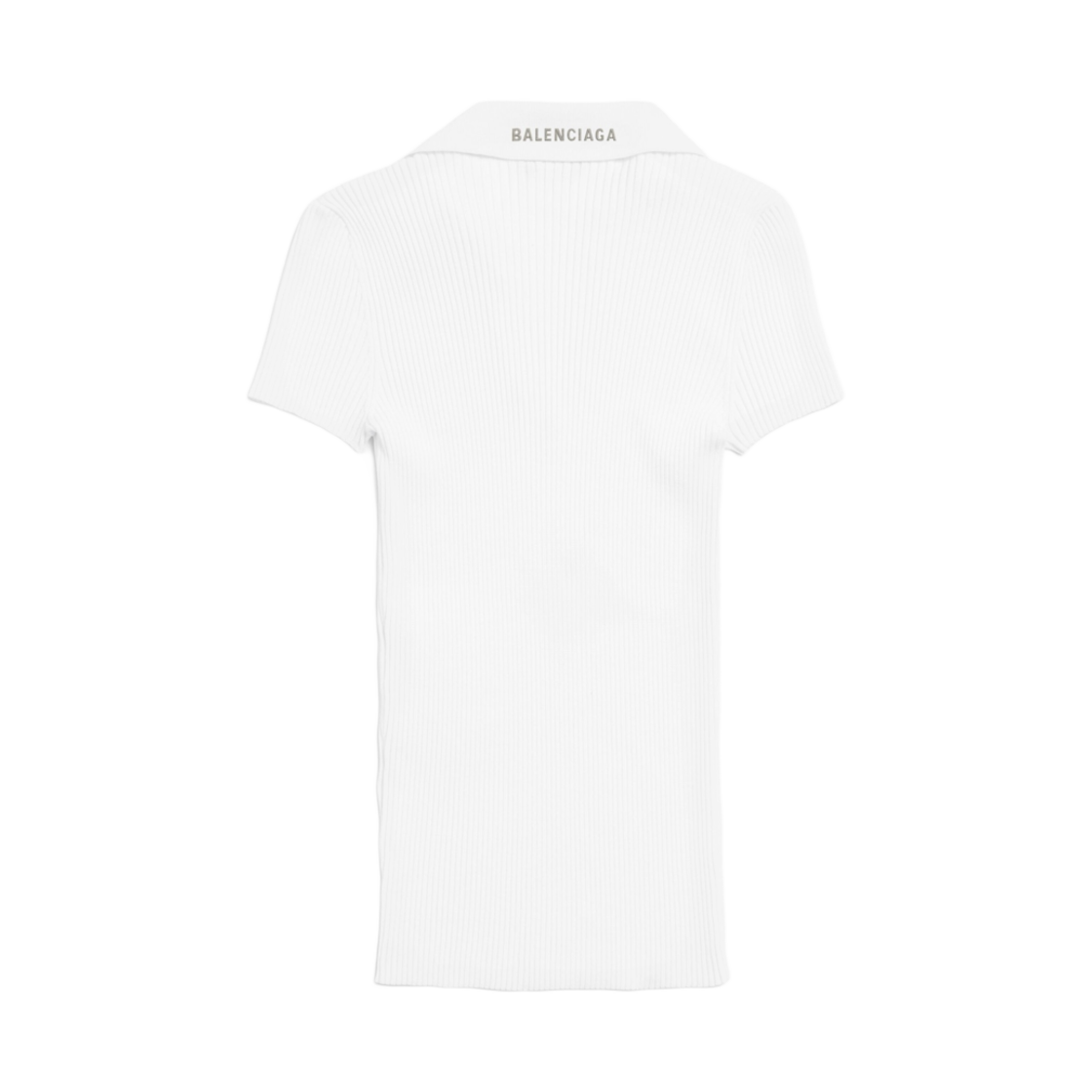 (W) 발렌시아가 피티드 폴로 탑 화이트((W) Balenciaga Fitted Polo Top White) - 2