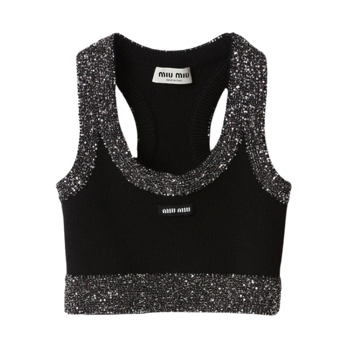(W) 미우 미우 캐시미어 탑 블랙