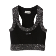 (W) Miu Miu Cashmere Top Black