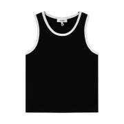 Haleine Contrast Ringer Sleeveless Top Black