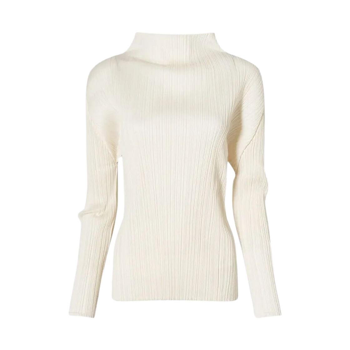 (W) 플리츠 플리즈 이세이 미야케 뉴 컬러풀 베이직 3 탑 라이트 베이지((W) Pleats Please Issey Miyake New Colorful Basics 3 Top Light Beige) - 1