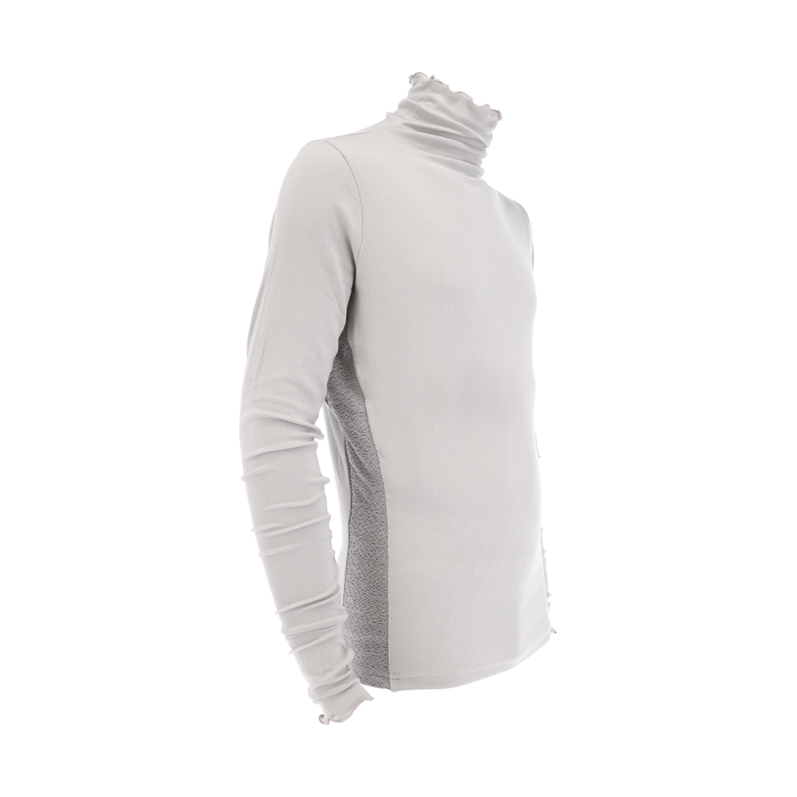 SST24FW008 smallstupidtunes Irregular Turtle Neck Light Gray - 대표 이미지 #1