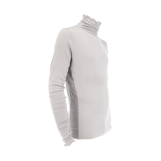 SST24FW008 smallstupidtunes Irregular Turtle Neck Light Gray