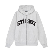 Stussy Block Sport Zip Hoodie Ash Heather