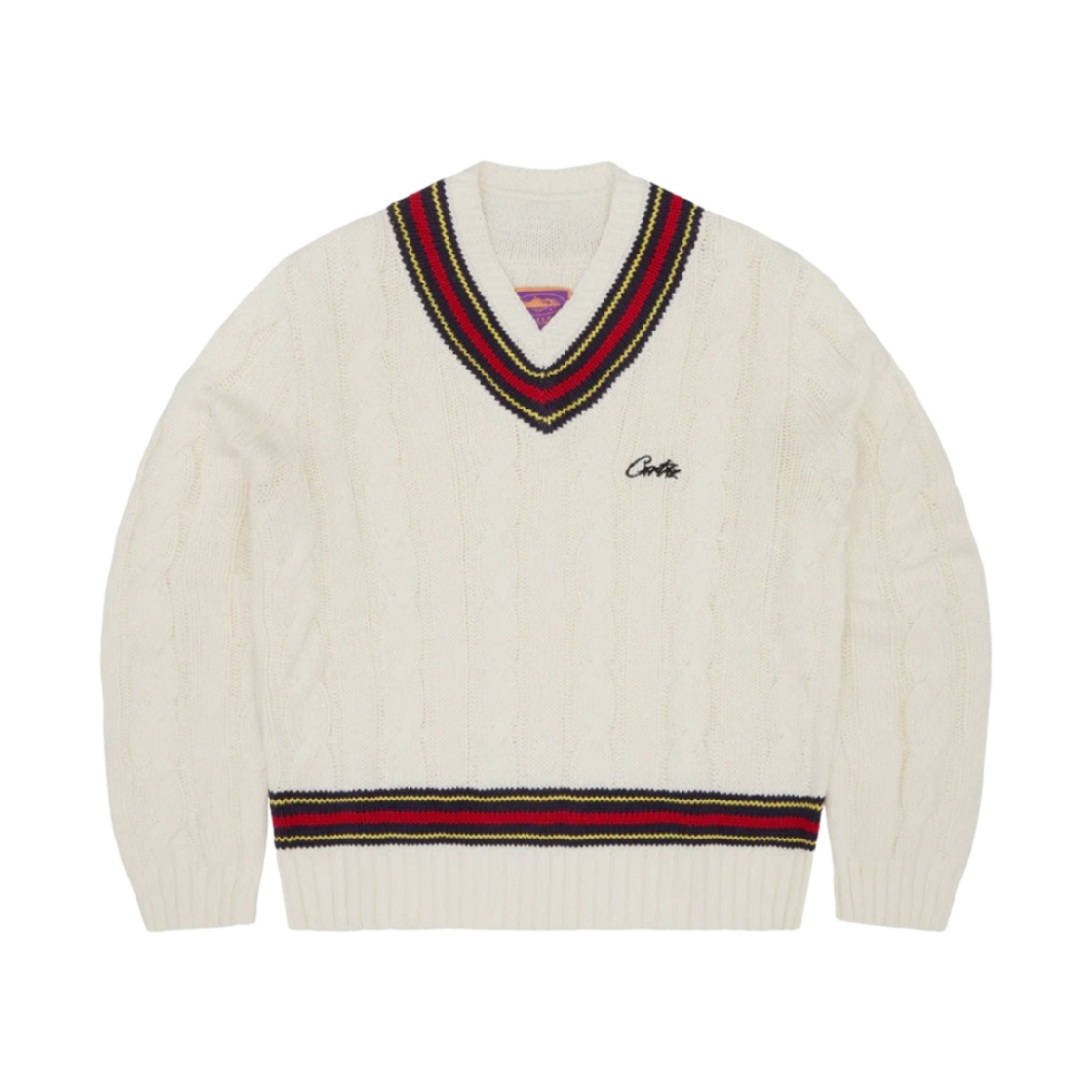 코르테이즈 윔블던 니트 스웨터 화이트(Corteiz Wimbledon Knit Sweater White)