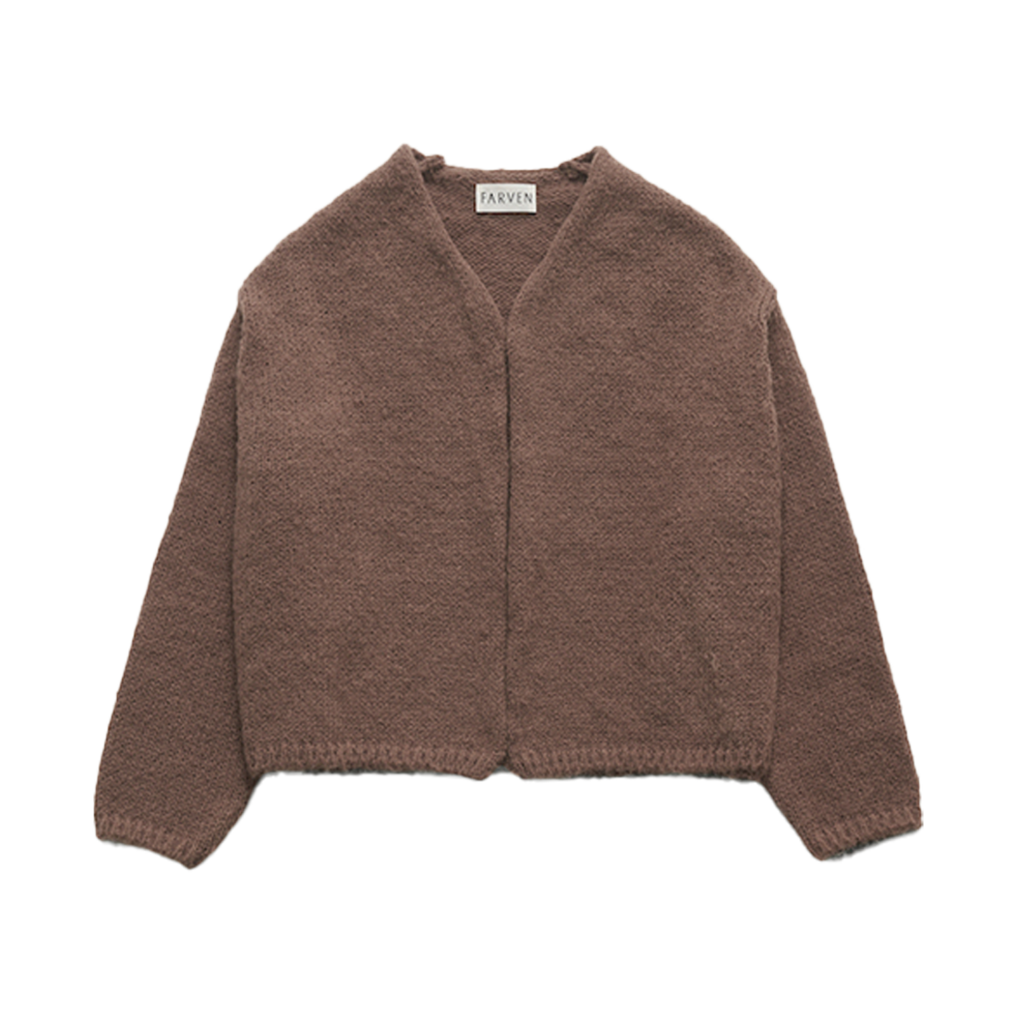 파르벵 스트로우 리사이클 폴리에스터 가디건 카키 브라운(FARVEN Straw Recycle Polyester Cardigan Khaki Brown)