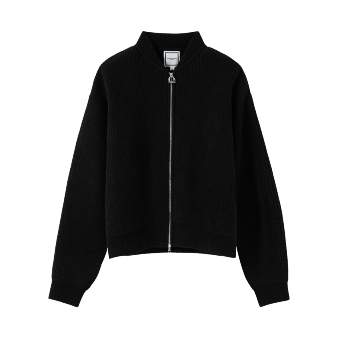 우영미 울블랜드 집업 가디건 블랙 - 24FW(Wooyoungmi Wool Blend Zipup Cardigan Black - 24FW) - 1