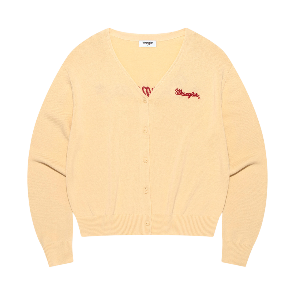 랭글러 스탠다드 로고 니트 가디건 버터(Wrangler Standard Logo Knit Cardigan Butter)