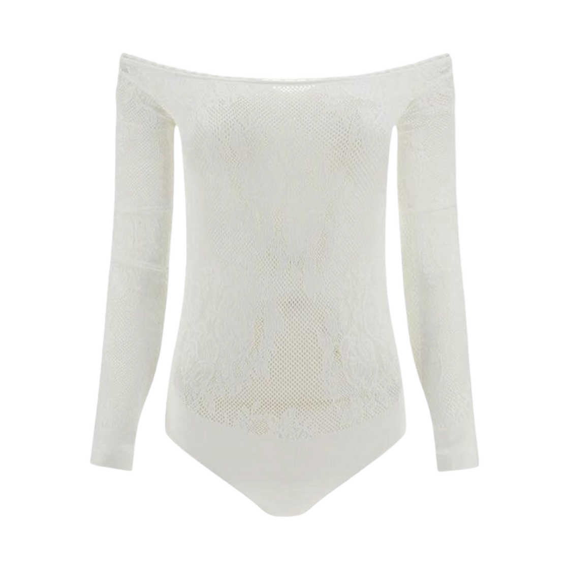 (W) 디 아티코 바디수트 탑 화이트((W) The Attico Bodysuit Top White) - 1