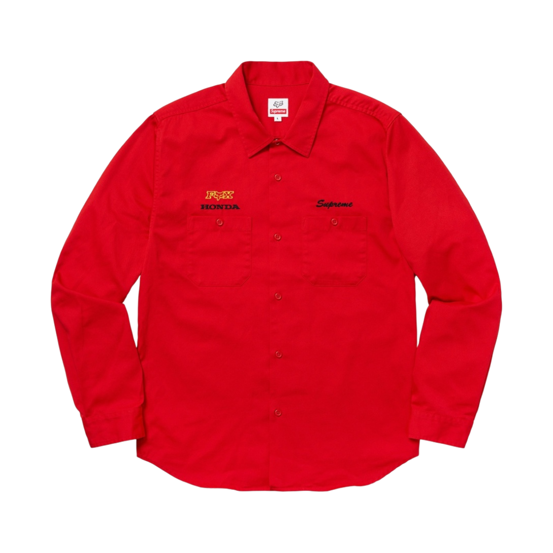 슈프림 x 혼다 x 폭스 레이싱 워크 셔츠 레드 - 19FW(Supreme x Honda x Fox Racing Work Shirt Red - 19FW) - 1