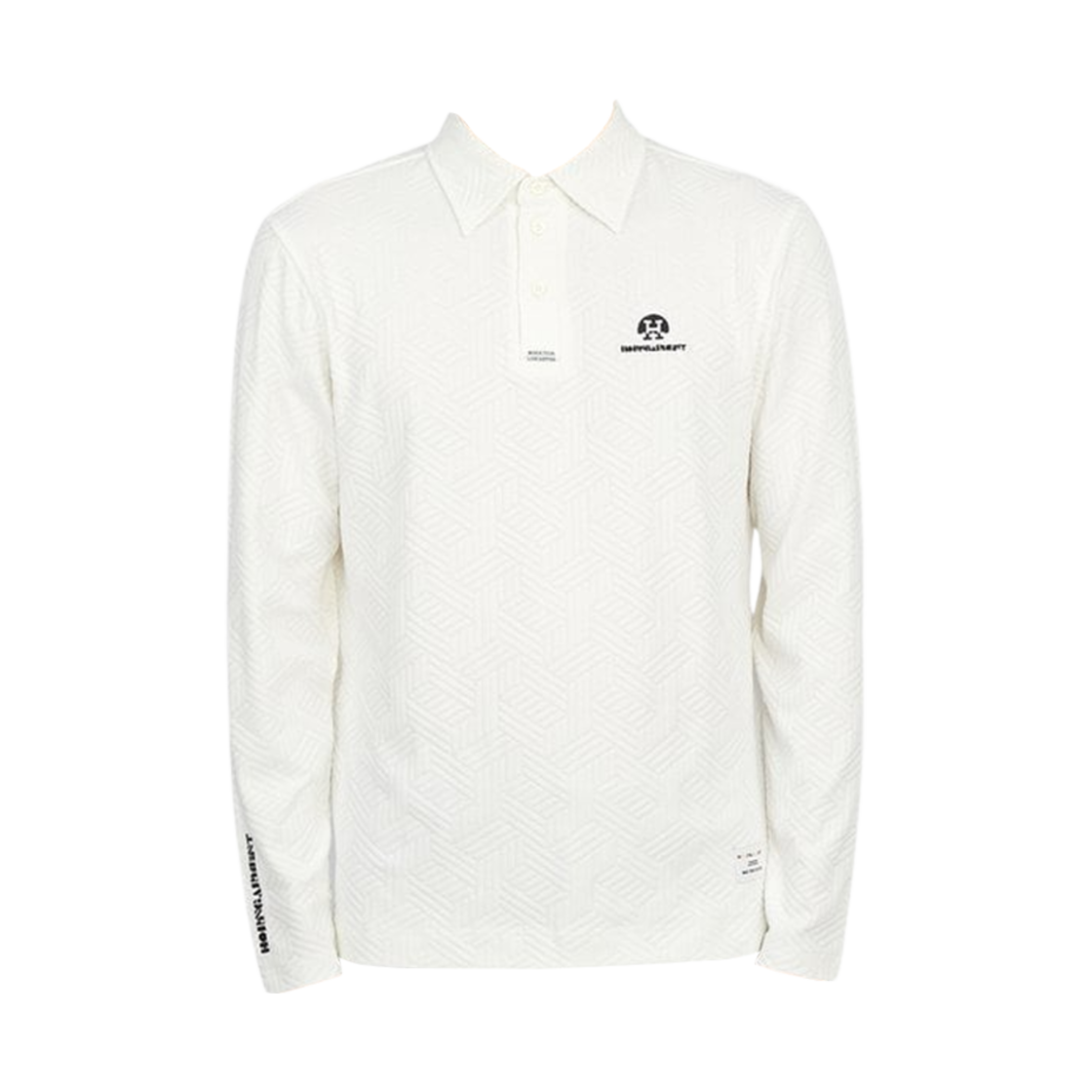 HCM-2C-AP04 Horn Garment Golf Wear Polo Long Sleeve T-Shirt Off White
