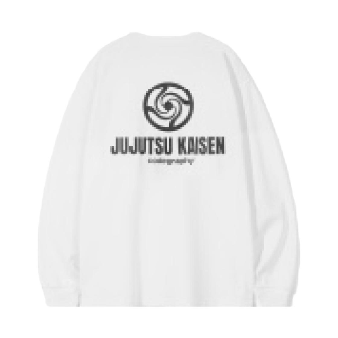 주술회전 x 코드그라피 엠블럼 롱슬리브 티셔츠 화이트(Jujutsu Kaisen x Codegraphy Emblem Long Sleeve T-Shirt White)