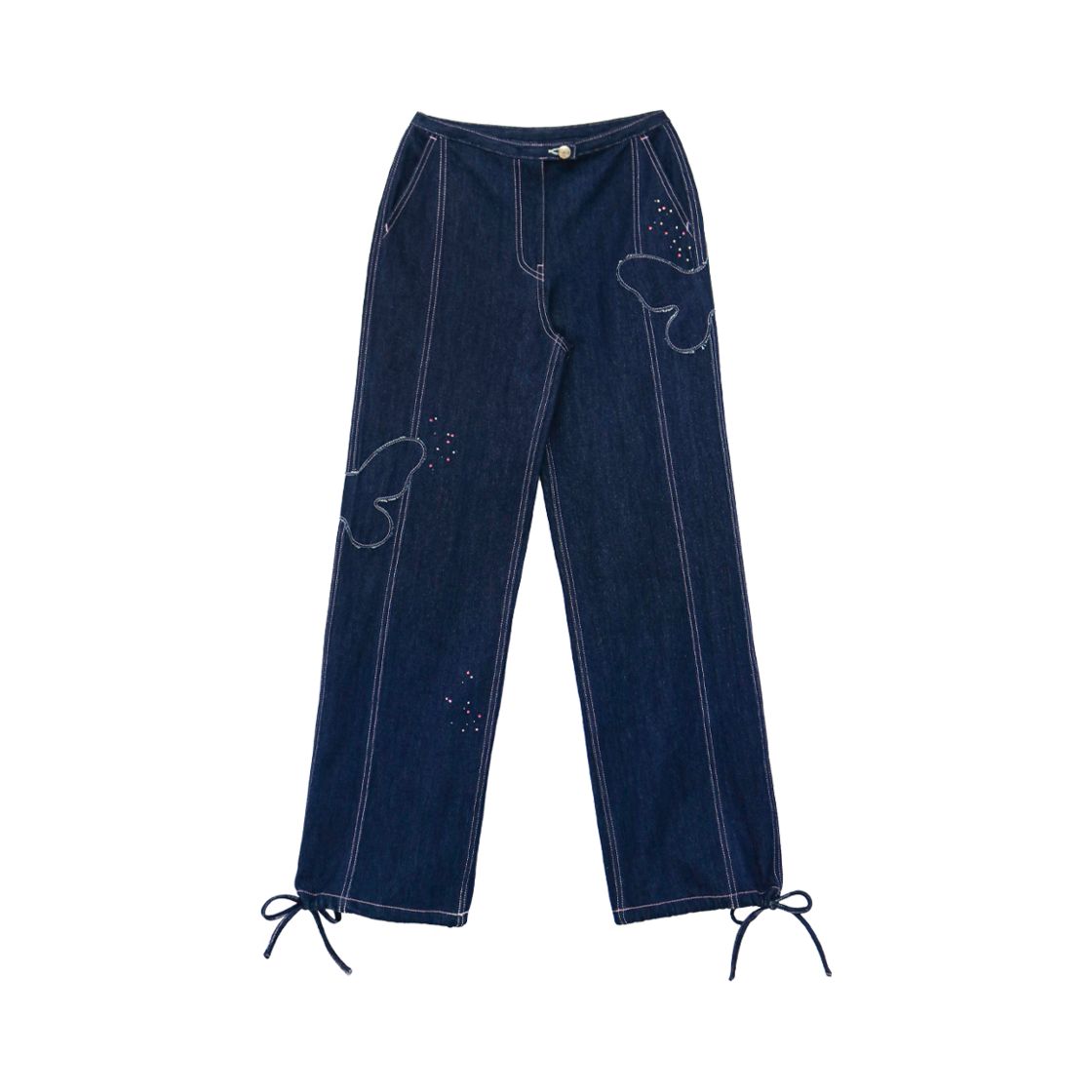 나비버스 트윙클 나비 데님 팬츠 인디고(NAVIVERSE Twinkle Navi Denim Pants Indigo)