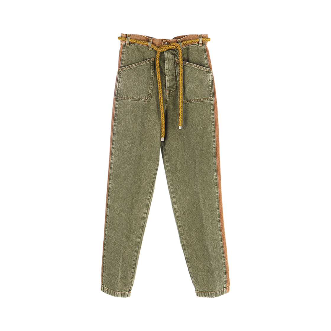 135159530500 (W) Etro Straight Denim Pants Green