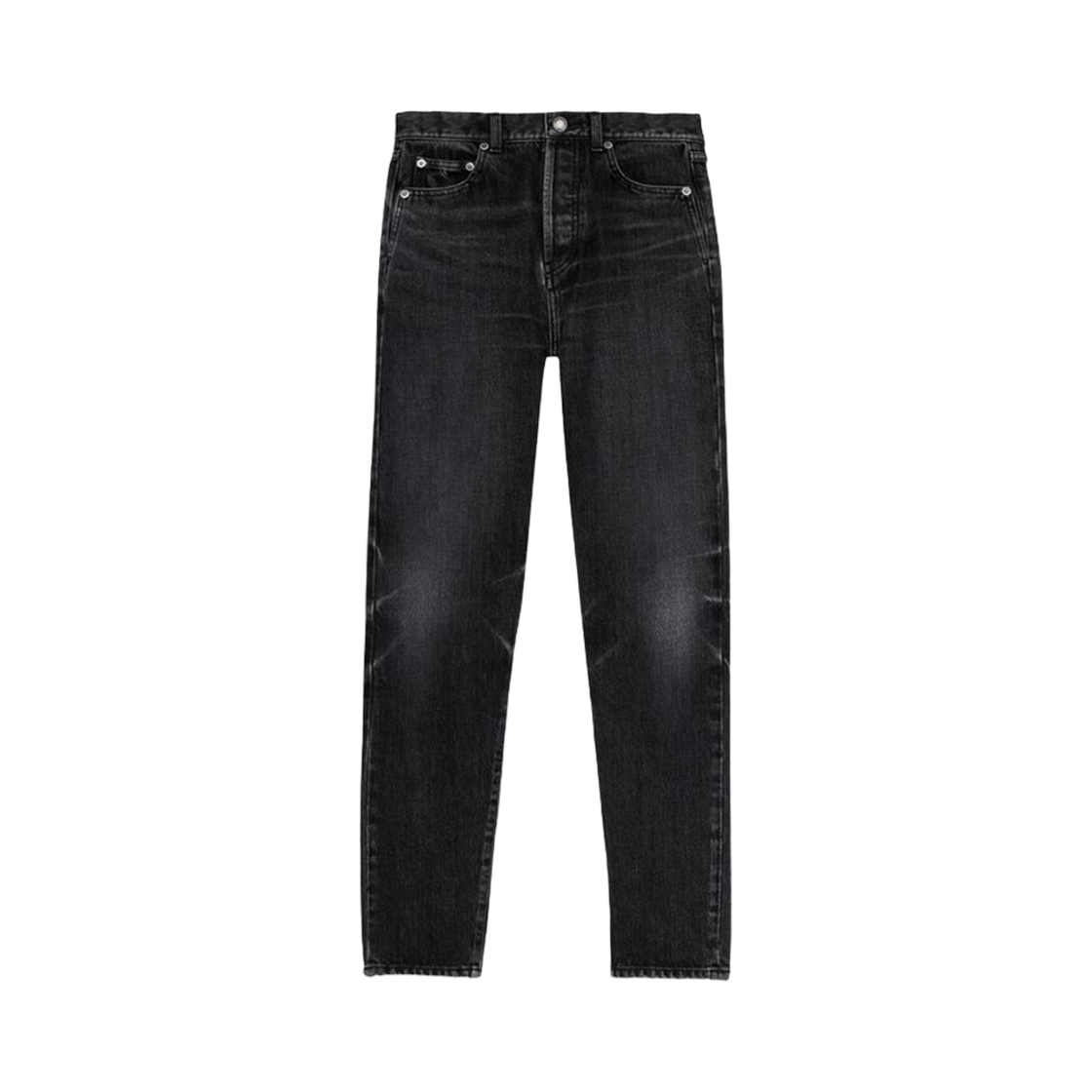 644024-YC867-1703 (W) Saint Laurent Slim-Fit Jeans in Denim Dirty Medium Black