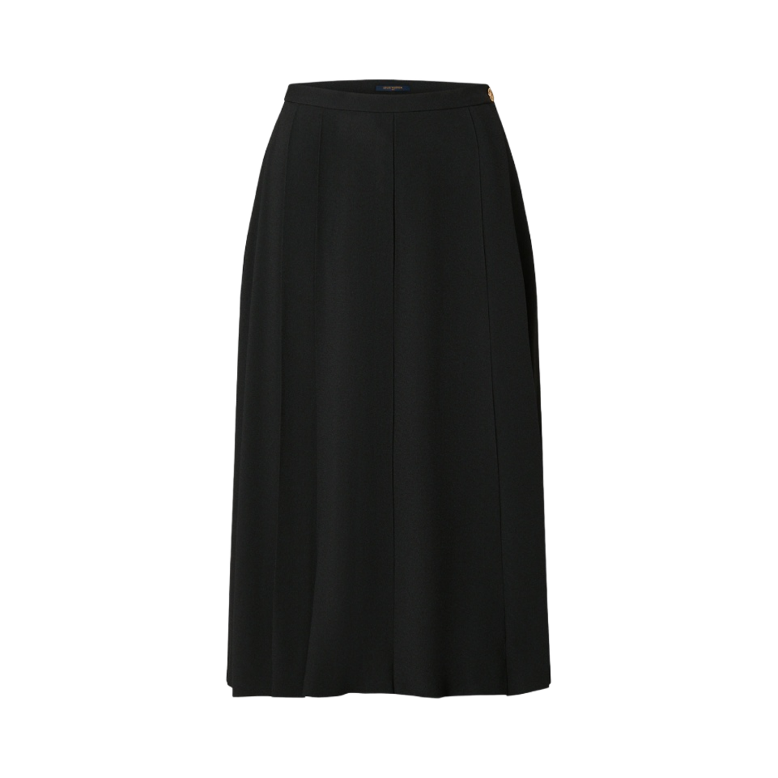 (W) 루이비통 플리츠 크레페 미디 스커트 블랙((W) Louis Vuitton Pleated Crepe Midi Skirt Black) - 1