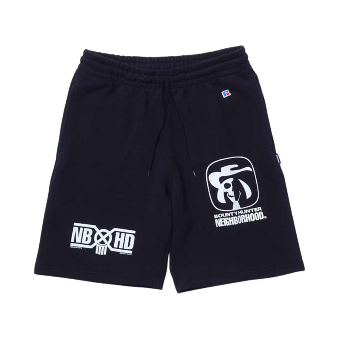 네이버후드 x 바운티 헌터 x 러셀 애슬레틱 스웨트 숏 팬츠 블랙(Neighborhood x Bounty Hunter x Russell Athletic Sweat Short Pants Black)